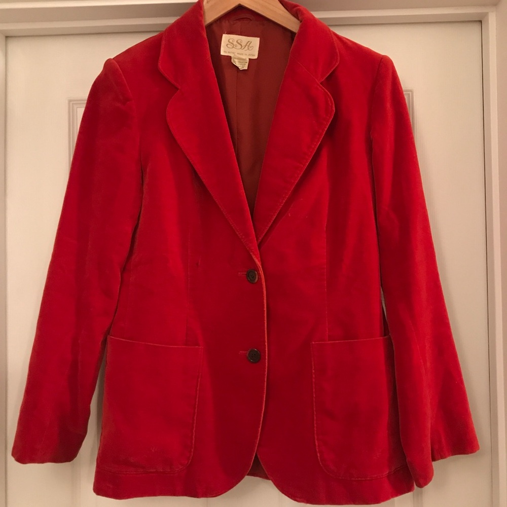 SOLD Burnt orange 🍊 velvet blazer